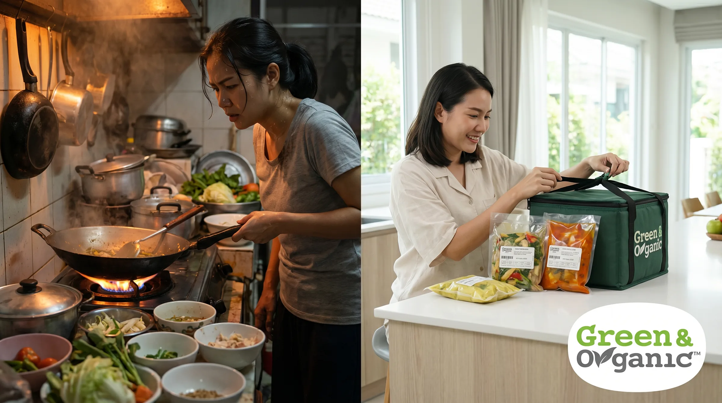 เปรียบเทียบทำเอง vs Delivery ทั่วไป vs Green & Organic