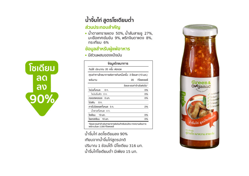 น้ำจิ้มไก่ โซเดียมต่ำ